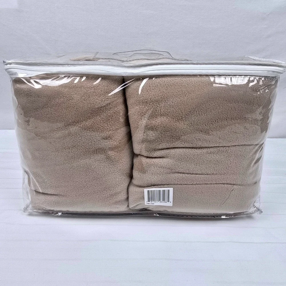 Berkshire Blanket Polar Fleece Sheets Twin Linen Tan Medium Warmth 3pc Set